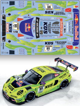 Decal Porsche 911 991 GT3 R Grello Manthey NLS Ravenol  2026 #911 All Scales